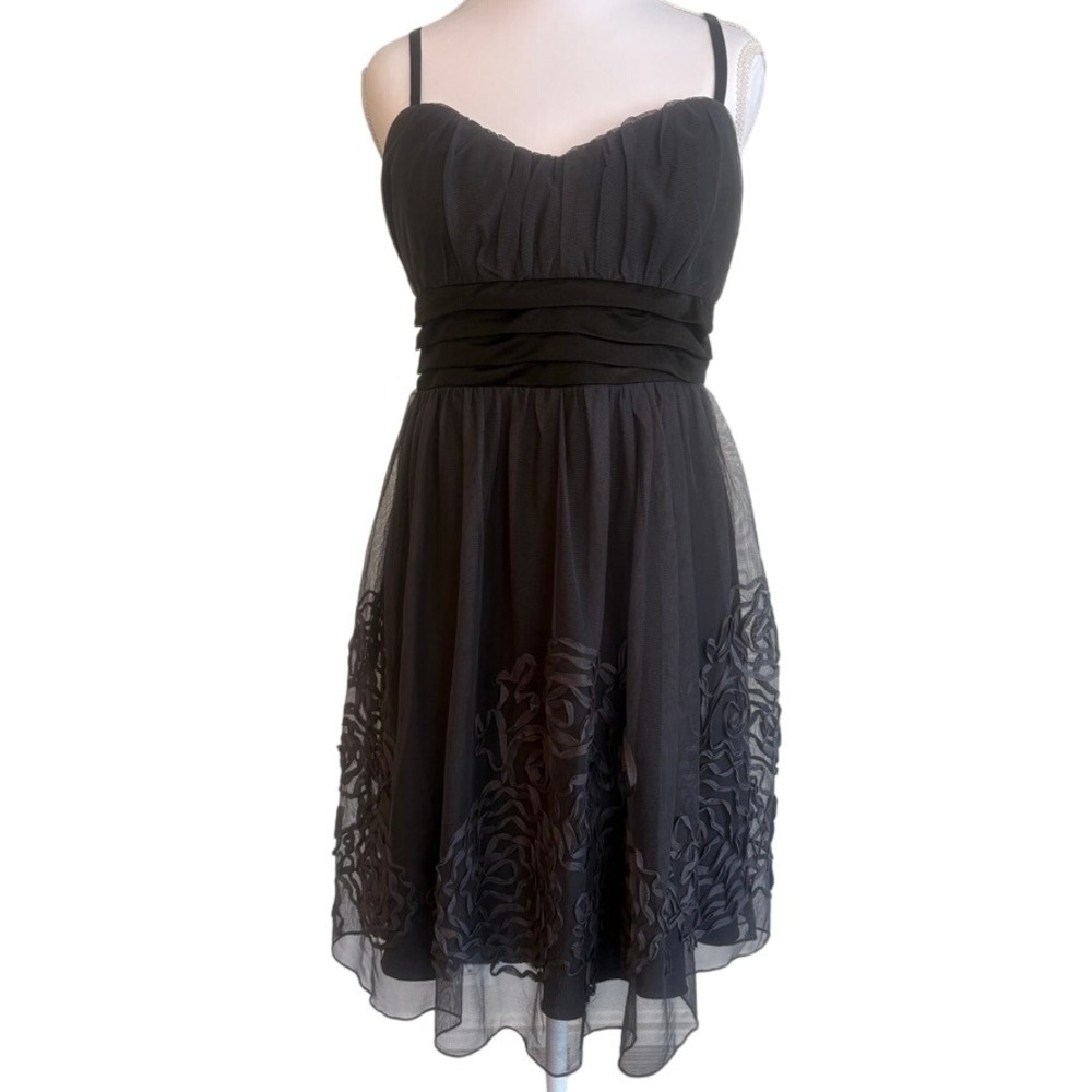 A. Byer Y2K Babydoll Dress‎ 11 Gunmetal Grey Sheer Fairy Grunge Whimsigoth Glam